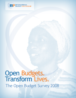 Open Budget Survey 2008 cover