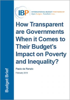 Cover: How Transparent are Governments When it Comes to Their Budget’s Impact on Poverty and Inequality?